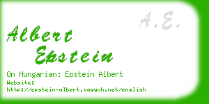 albert epstein business card